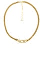 view 1 of 5 Dior Rhinestone Chain Necklace in Gold