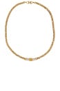 view 1 of 5 Dior Rhinestone Bar Necklace in Gold