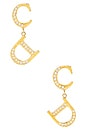 view 1 of 5 Dior CD Clip-On Earrings in Gold