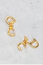 view 5 of 5 Dior CD Clip-On Earrings in Gold