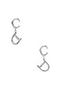 view 1 of 5 Dior CD Clip-On Earrings in Silver