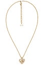 view 1 of 6 Dior Rhinestone Heart Necklace in Gold