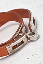view 7 of 7 Hermes Kelly Double Tour Bracelet in Orange