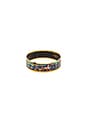 view 1 of 7 Hermes Enamel Printed Horse And Chariot Bangle in Gold