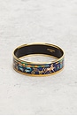 view 2 of 7 Hermes Enamel Printed Horse And Chariot Bangle in Gold
