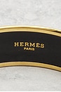 view 4 of 7 Hermes Enamel Printed Horse And Chariot Bangle in Gold