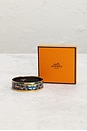 view 7 of 7 Hermes Enamel Printed Horse And Chariot Bangle in Gold