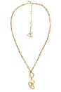 view 1 of 6 Dior Rhinestone Heart Necklace in Gold