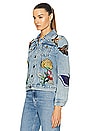 view 3 of 6 Gucci Embroidered Denim Jacket in Blue