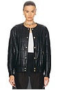 view 1 of 4 Celine Lambskin Leather Jacket in Black