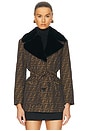 view 1 of 4 MANTEAU FENDI in Brown