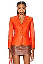 view 1 of 4 Hermes Leather Blazer in Red