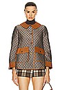 view 1 of 5 Gucci Monogram Blouson Jacket in Brown