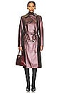 view 1 of 4 Celine Leather Trench Coat in Brown