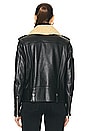 view 4 of 5 Coach Leather Shearling Moto Jacket in Black