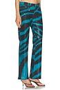 view 2 of 6 Roberto Cavalli Shimmer Zebra Pant in Blue