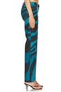 view 3 of 6 Roberto Cavalli Shimmer Zebra Pant in Blue