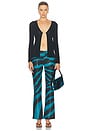 view 5 of 6 Roberto Cavalli Shimmer Zebra Pant in Blue