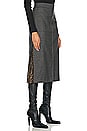 view 2 of 5 Fendi Zucca Pleated Long Skirt in Grey