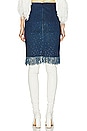 view 3 of 5 Fendi Denim Fringe Skirt in Blue