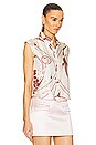 view 2 of 5 Hermes Sleeveless Floral Silk Top in Cream