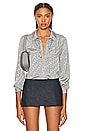 view 1 of 5 Dior Oblique Button Up Shirt in Silver