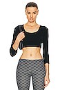view 1 of 4 Celine Crop Long Sleeve Top in Black