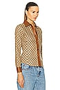 view 2 of 4 Gucci Tom Ford GG Monogram Button Down Shirt in Beige