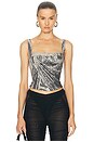 view 1 of 4 Roberto Cavalli Corset Top in Grey