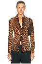 view 1 of 4 Dior Silk Leopard Button Down Shirt in Brown