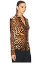 view 2 of 4 Dior Silk Leopard Button Down Shirt in Brown