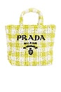 view 1 of 8 Prada Raffia Tote Bag in Yellow