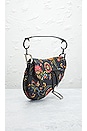 view 4 of 10 Dior Floral Saddle Bag in Multi Black