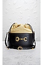 view 2 of 10 Gucci Horsebit 1955 Leather Bucket Bag in Black