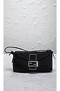 view 2 of 9 Fendi Zucchino Baguette Shoulder Bag in Black