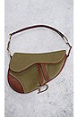 view 2 of 9 Dior Canvas Saddle Bag in Green