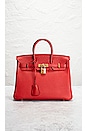 view 2 of 10 Hermes Birkin 25 Togo Bag in Red