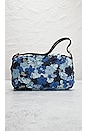 view 3 of 10 Fendi Denim Flowers Baguette Bag in Blue