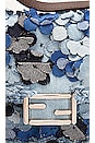 view 6 of 10 Fendi Denim Flowers Baguette Bag in Blue