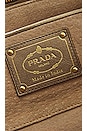 view 5 of 10 Prada Metallic Woven Madras Tote Bag in Bronze