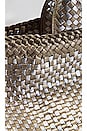 view 9 of 10 Prada Metallic Woven Madras Tote Bag in Bronze