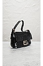 view 4 of 10 Fendi Sequin Baguette Shoulder Bag in Black