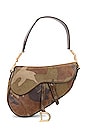 view 1 of 7 Dior Camouflage Canvas Saddle Bag in Army