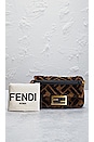 view 9 of 9 Fendi Mini Zucca Baguette Chain Shoulder Bag in Brown