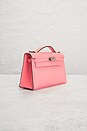 view 4 of 8 Hermes Kelly Pochette Handbag in Rose Swift