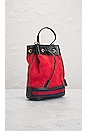 view 4 of 10 Gucci Small Ophidia Suede Bucket Bag in Red & Black