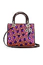 view 1 of 10 Dior Lady Lambskin Handbag in Purple