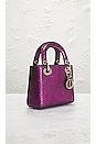 view 4 of 10 Dior Python Mini Lady Handbag in Metallic Purple