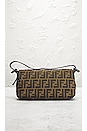view 3 of 10 Fendi Zucca Mama Baguette Shoulder Bag in Brown
