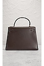 view 3 of 10 Hermes 1978 Box Kelly 28 Handbag in Dark Brown